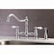 Kingston Brass KS3271PLBS Restoration 8" Bridge Kitchen Faucet W/ Sprayer, Chrome KS3271PLBS - alternate 4
